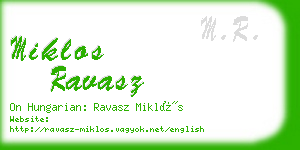 miklos ravasz business card